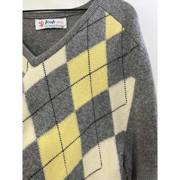 Vtg 90s The Scotch House Academia Preppy Grandpa Argyle Sweater XL Quiet Luxury - Picture 8 of 16